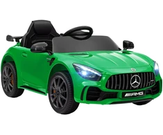 AIYAPLAY vaikiškas elektromobilis 12 V, su 2,4G nuotolinio valdymo pulteliu, USB, MP3, muzika, transporto priemonė su šviesomis, švelnus startas, atbulinės eigos funkcija, 3-5 km/h, vaikams nuo 3-6 metų, žalias