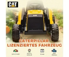 AIYAPLAY Vaikiškas statybinis transportas, paspiriamas automobilis vaikams, su nuotolinio valdymo pultu, rankiniu valdymu, „Bluetooth“ ir muzikos funkcija, 3–6 metai, plastikas, plienas, geltonas