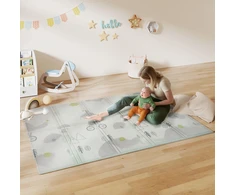 AIYAPLAY vaikiškas žaidimų kilimėlis, gyvūnų raštai, putplastis, 1,5 cm storio paminkštinimas, neslystantis