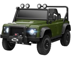 AIYAPLAY Vaikų Elektrinis Automobilis, 12V Baterija, Nuotolinio Valdymo Pultelis, Muzikos Funkcija, Garso Signalas, LED Žibintai, Žalias