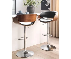 Beliani 2 baro kėdžių komplektas BAKU ekologinė oda, sukamasis, juodas