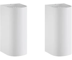 Beliani 2 LED lauko šviestuvų rinkinys LAZARO Baltas