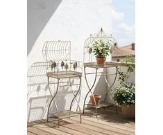 Beliani 2 lentynų komplektas SICILY metalinis 122/90 cm 43/37 cm juodas