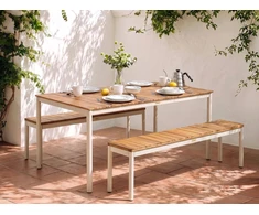 Beliani 2 sodo suolelių komplektas GIOVINAZZO, 163 cm, akacijos mediena, rudas