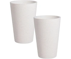 Beliani 2 vazonų rinkinys „MEUM“, 35 cm, baltas