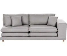 Beliani 2-vietė sofa HEDEN, pilka, su pagalve