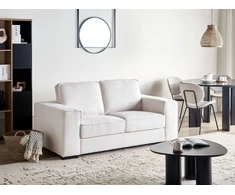 Beliani 2-vietė sofa VIKRAN, velvetinis audinys, balta