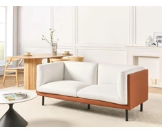 Beliani 2-vietė sofa VORGOD, kreminė balta
