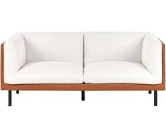 Beliani 2-vietė sofa VORGOD, kreminė balta
