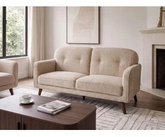 Beliani 2 vietų sofa ETTRUM, boucle, smėlio spalvos