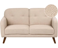 Beliani 2 vietų sofa ETTRUM, boucle, smėlio spalvos