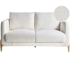 Beliani 2 vietų sofa GIMO Boucle balta