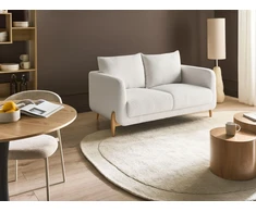 Beliani 2 vietų sofa GIMO Boucle balta