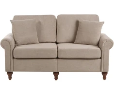 Beliani 2 vietų sofa GINNERUP, smėlinės ir pilkos spalvos