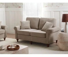 Beliani 2 vietų sofa GINNERUP, smėlinės ir pilkos spalvos