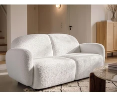 Beliani 2 vietų sofa JULE, Boucle, balkšva