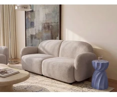 Beliani 2 vietų sofa JULE Bouclé, smėlio spalvos