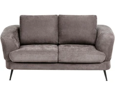 Beliani 2 vietų sofa KJAER, šenilas, smėlio ir pilkos spalvos