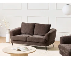 Beliani 2 vietų sofa KJAER, šenilas, tamsiai ruda