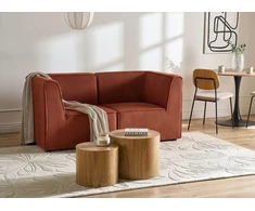 Beliani 2 vietų sofa LEMVIG aukso rudos spalvos velvetas