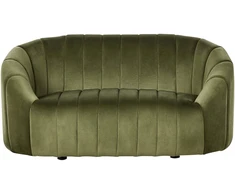Beliani 2 vietų sofa MALUNG veliūrinė tamsiai žalia
