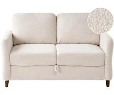Beliani 2 vietų sofa MARE Boucle smėlio spalvos