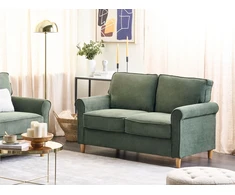 Beliani 2 vietų sofa RONNEBY, kordas, tamsiai žalia