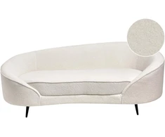 Beliani 2 vietų sofa SAVAR Bouclé balta