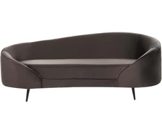 Beliani 2 vietų sofa SAVAR, veliūras, tamsiai ruda