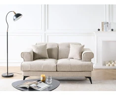 Beliani 2 vietų sofa SKIVE smėlio spalvos ir pilkos spalvos
