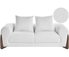 Beliani 2 vietų sofa VINLIDEN iš Boucle audinio, balta