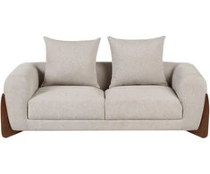 Beliani 2 vietų sofa VINLIDEN, smėlio ir pilkos spalvos