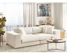 Beliani 3-vietė sofa GLORVIKA II, kreminė balta