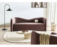 Beliani 3-vietė sofa VELTADA, tamsiai ruda veliūrinė