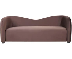 Beliani 3-vietė sofa VELTADA, tamsiai ruda veliūrinė