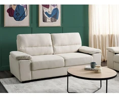 Beliani 3-vietė sofa VOGAR šviesiai smėlio spalvos