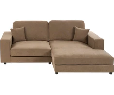 Beliani 3 vietų kampinė sofa LOFOTEN ruda, kairinė