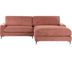 Beliani 3 vietų kampinė sofa MALOY raudona, kairinė