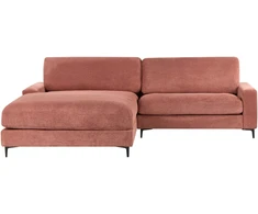 Beliani 3 vietų kampinė sofa MALOY, raudona, dešininė