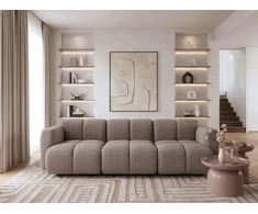 Beliani 3 vietų modulinė sofa MAKSABERG, smėlio pilkos spalvos