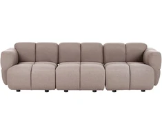 Beliani 3 vietų modulinė sofa MAKSABERG, smėlio pilkos spalvos