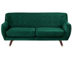 Beliani 3 vietų sofa BODO veliūrinė smaragdinė