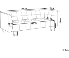 Beliani 3 vietų sofa BYSKE žalia