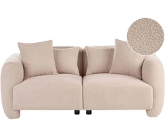Beliani 3 vietų sofa EKENES Boucle smėlio spalvos