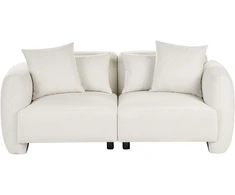 Beliani 3 vietų sofa EKENES, kreminė balta