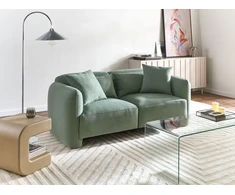 Beliani 3 vietų sofa EKENES šviesiai žalia
