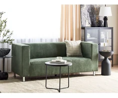 Beliani 3 vietų sofa FLORO, šenilinė, šviesiai žalia