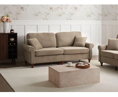 Beliani 3 vietų sofa „GINNERUP“, ruda