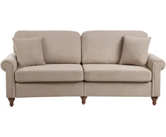 Beliani 3 vietų sofa „GINNERUP“, smėlio ir pilkšvai rudos spalvos