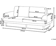 Beliani 3 vietų sofa KILDAL šviesiai smėlio spalvos